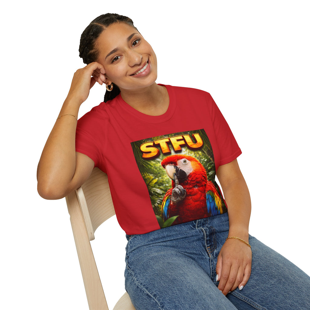 STFU Parrot T-Shirt — funny bird t-shirt