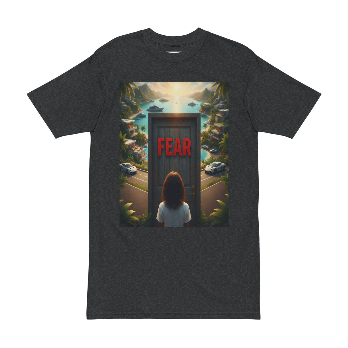 Lady Faces Fear — Motivational Tee Women's Empowerment
