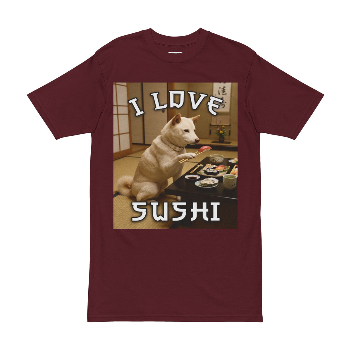 Dog Loves Sushi Tee - Dog Lover T-Shirt