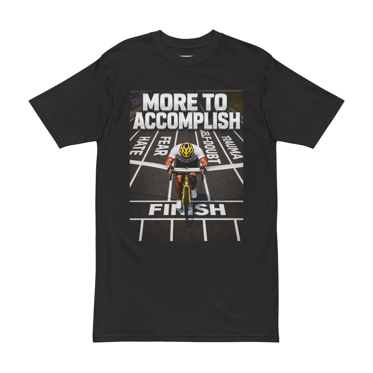 More to Accomplish Cycling Tee — Motivational Finish Line Tee