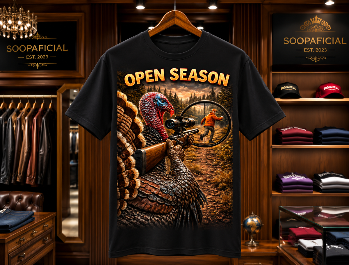 Turkey Hunting Human - Funny Animal Tee