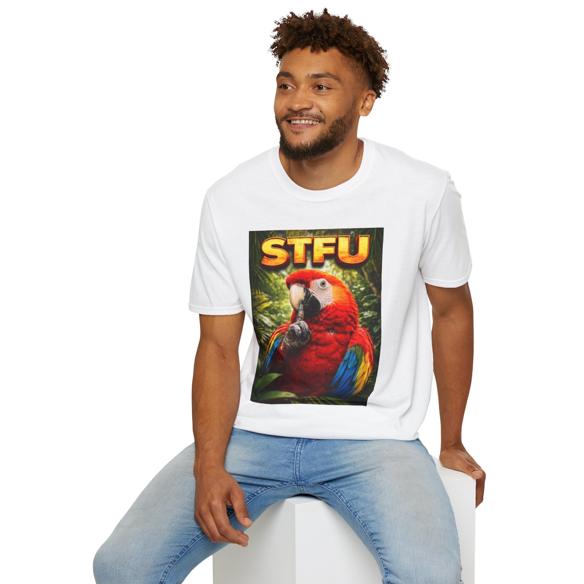 STFU Parrot T-Shirt — funny bird t-shirt