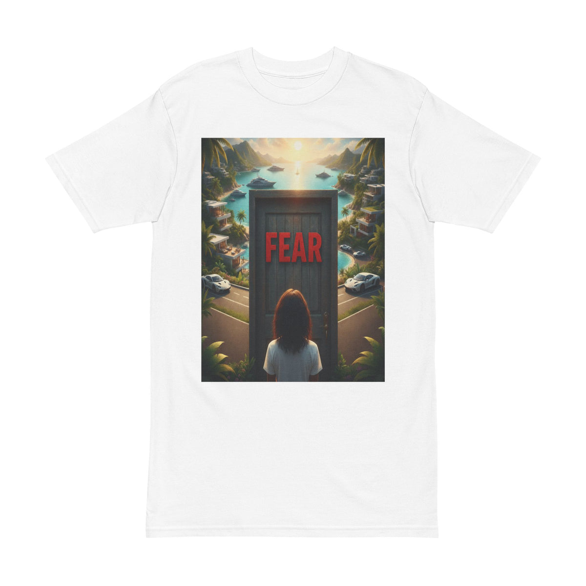 Lady Faces Fear — Motivational Tee Women's Empowerment