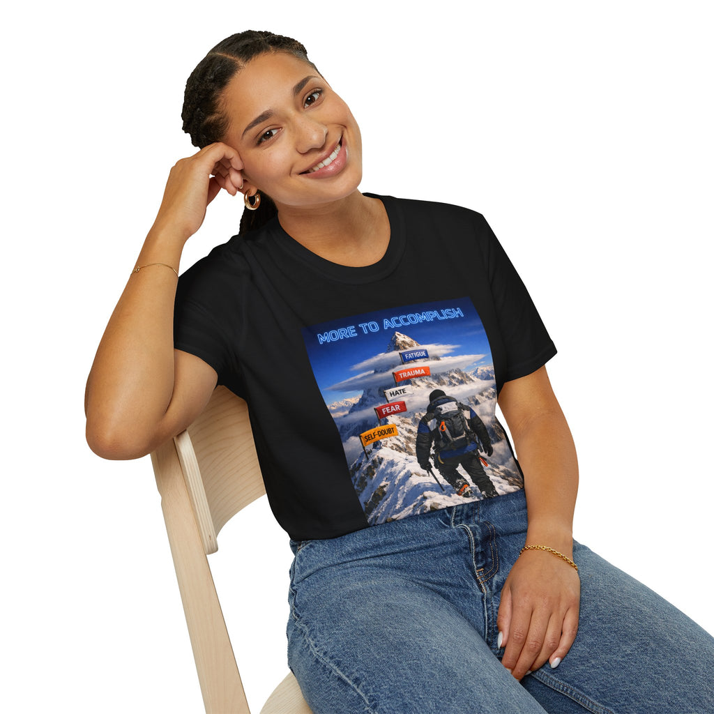 MORE TO ACCOMPLISH T-Shirt — Inspirational Hiker Design
