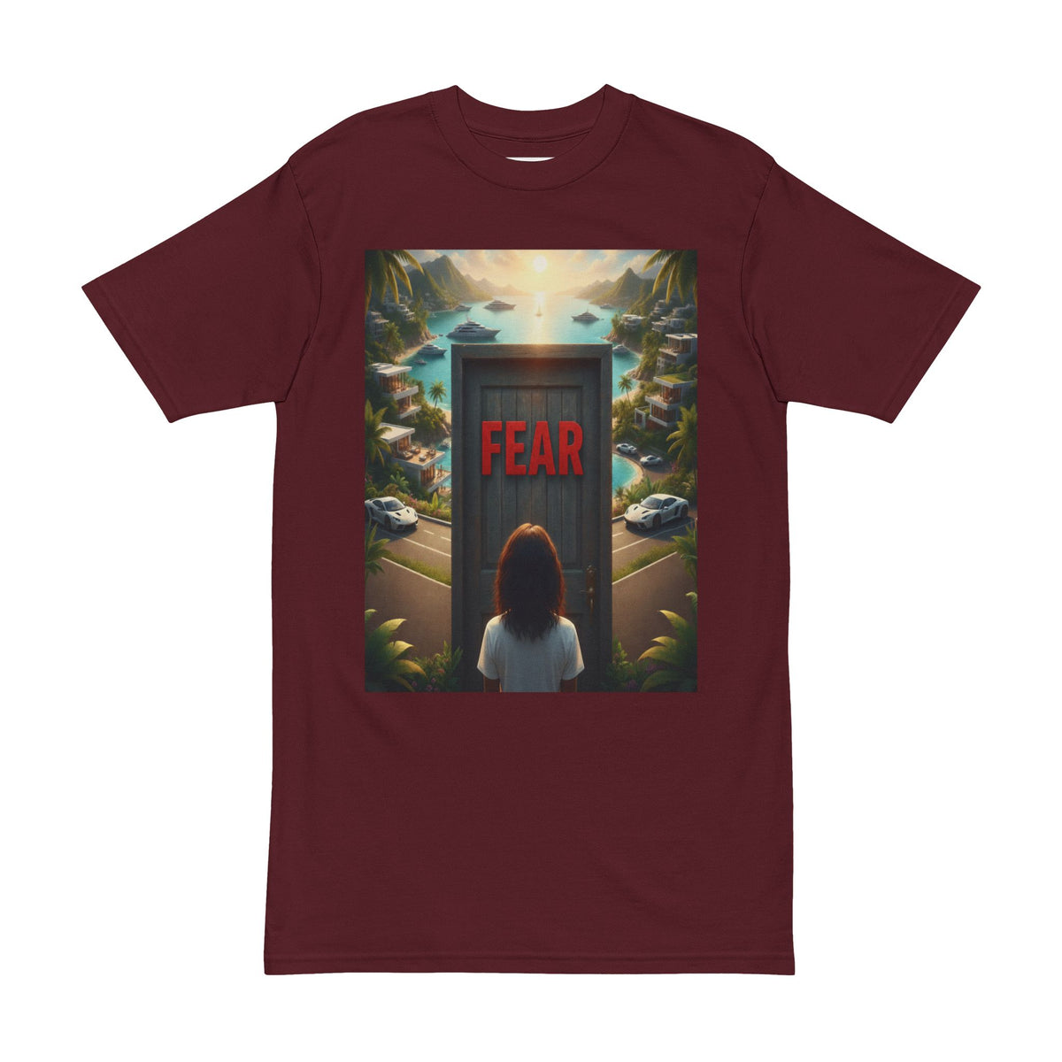 Lady Faces Fear — Motivational Tee Women's Empowerment